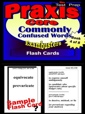cover image of PRAXIS 1 Test Words Commonly Confused&#8212;PRAXIS Vocabulary&#8212;PRAXIS 1 Prep Exam Workbook 4 of 8